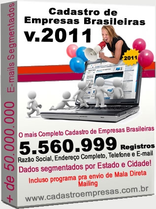 Aumente suas vendas com o cadastro de empresas brasileiras versão 2011