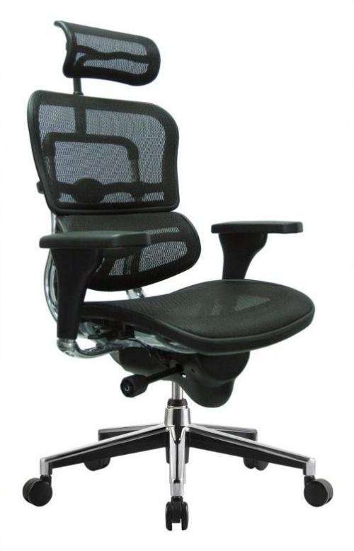 ERGOHUMAN Elite Evolution Poltrona Ergonomica In Pelle – Regolazioni Avanzate, Supporto Lombare, Portata 150kg, Uso Intensivo 24H