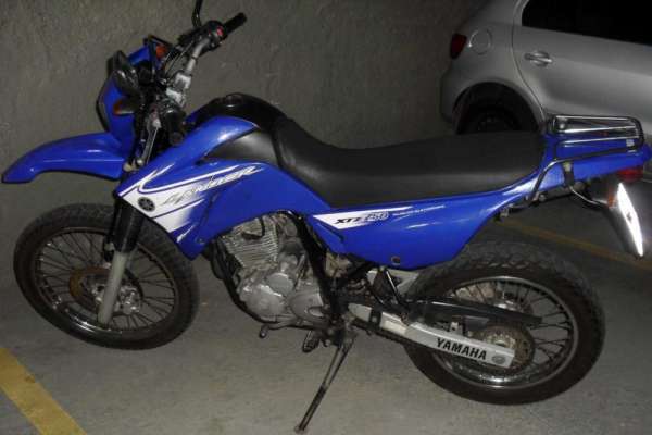 Lander xtz 250 yamaha azul 2007 motocicleta