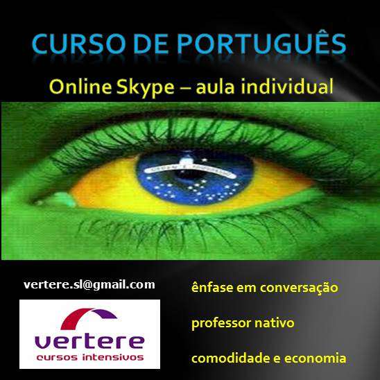 Curso de português para estrangeiros - online skype ? aula individual